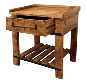 Homeroots 29" Natural One Drawer Nightstand   488759