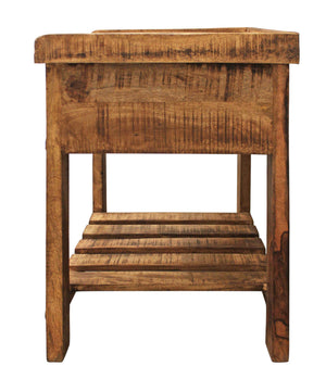 Homeroots 29" Natural One Drawer Nightstand   488759