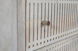 Homeroots 28" Brushed Ivory Two Drawer Nightstand   488761