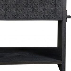 Homeroots 26" Dark Gray One Drawer Nightstand   488762