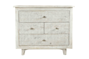 Homeroots 30" White Four Drawer Nightstand   488763