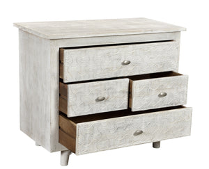 Homeroots 30" White Four Drawer Nightstand   488763