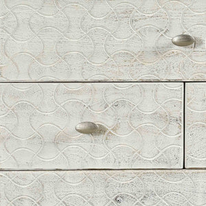 Homeroots 30" White Four Drawer Nightstand   488763