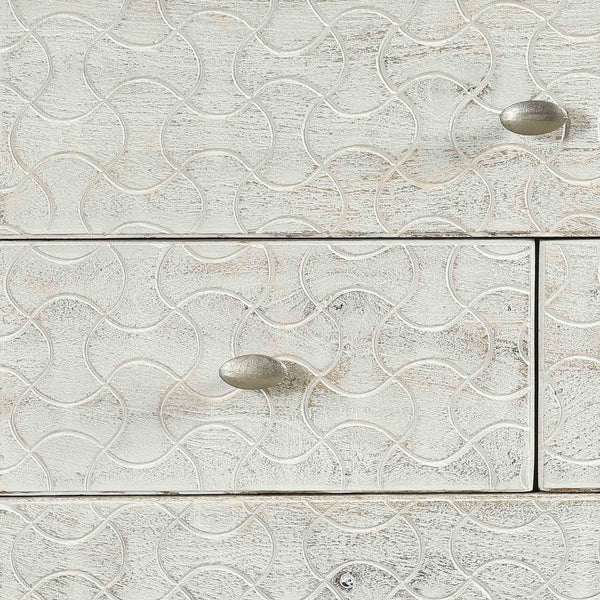 Homeroots 30" White Four Drawer Nightstand   488763