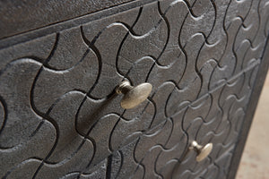 Homeroots 30" Gray Four Drawer Nightstand   488764