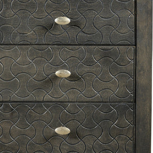 Homeroots 30" Gray Three Drawer Nightstand   488766