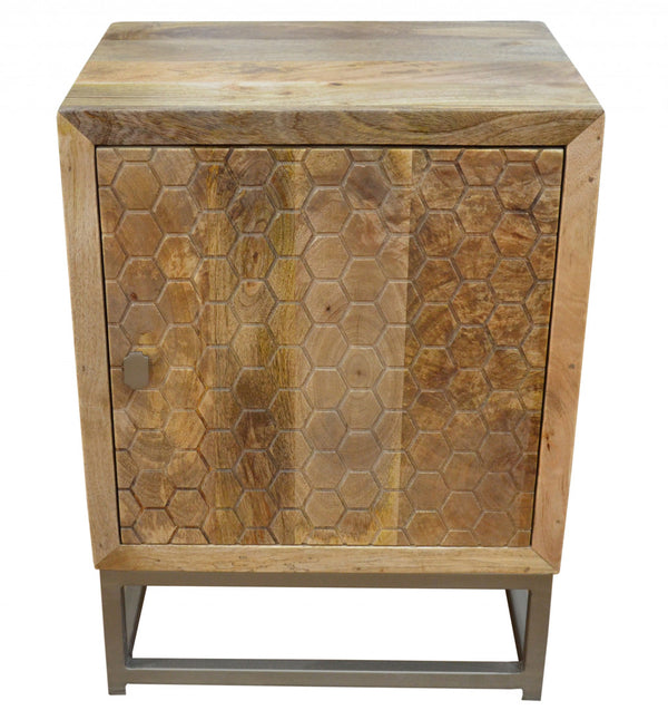 Homeroots 25" Natural Nightstand   488771