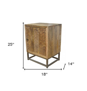 Homeroots 25" Natural Nightstand   488771