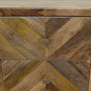 Homeroots 25" Natural Two Drawer Nightstand   488772