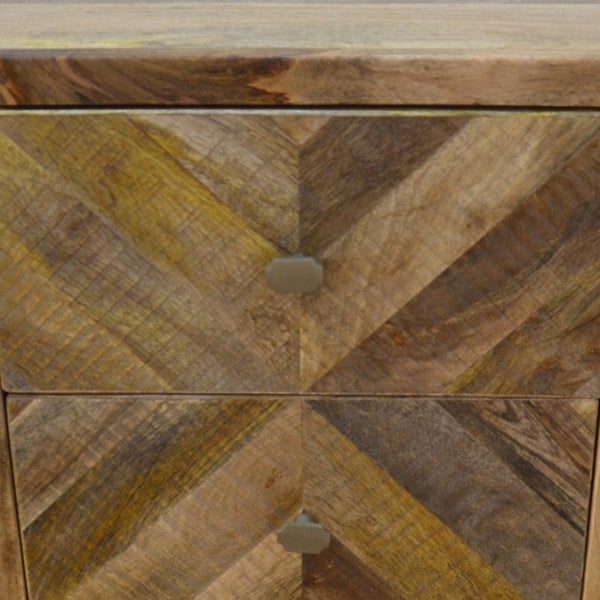 Homeroots 25" Natural Two Drawer Nightstand   488772