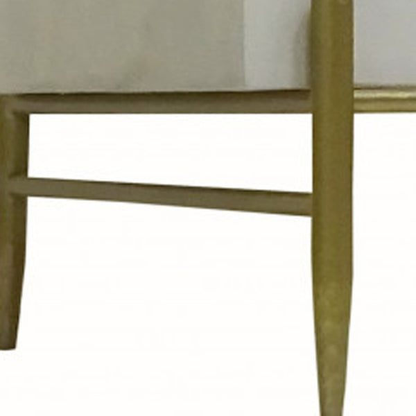 Homeroots 28" White Two Drawer Nightstand   488774