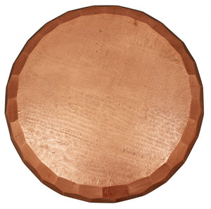 Homeroots 28" Rustic Copper Brass Hexagon Coffee Table   488784