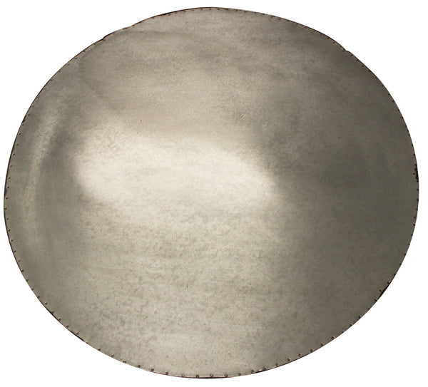 Homeroots 32" White And Natural Iron And Solid Wood Round Coffee Table   488786