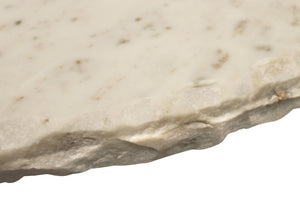 Homeroots 30" Brass And Ivory Genuine Marble Round Coffee Table   488790