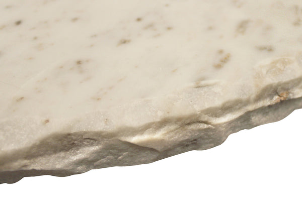 Homeroots 30" Brass And Ivory Genuine Marble Round Coffee Table   488790