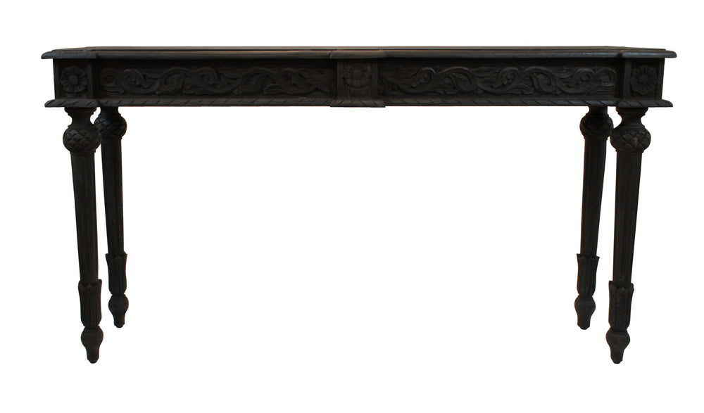 Homeroots 54" Gray Solid Wood Distressed Console Table   488794