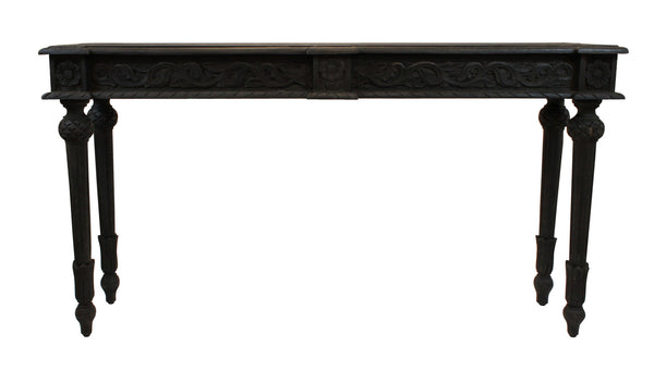 Homeroots 54" Gray Solid Wood Distressed Console Table   488794