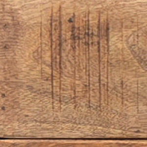 Homeroots 36" Natural And Black Solid Wood Distressed Frame Console Table And Drawers   488797