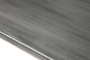 Homeroots 63" Gray And Natural Zinc Distressed Trestle Console Table   488801