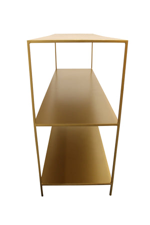 Homeroots 60" Brass Iron Console Table With Shelves   488803