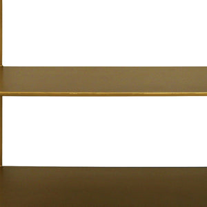 Homeroots 60" Brass Iron Console Table With Shelves   488803