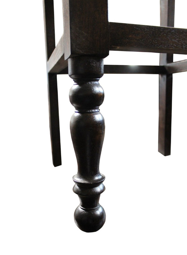 31 Inch Solid Wood Barstool Rustic Pub Height Seating for Kitchen or Dining Area