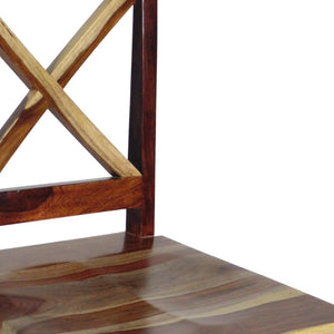 Homeroots 30" Brown Solid Wood Bar Height Bar Chair   488809