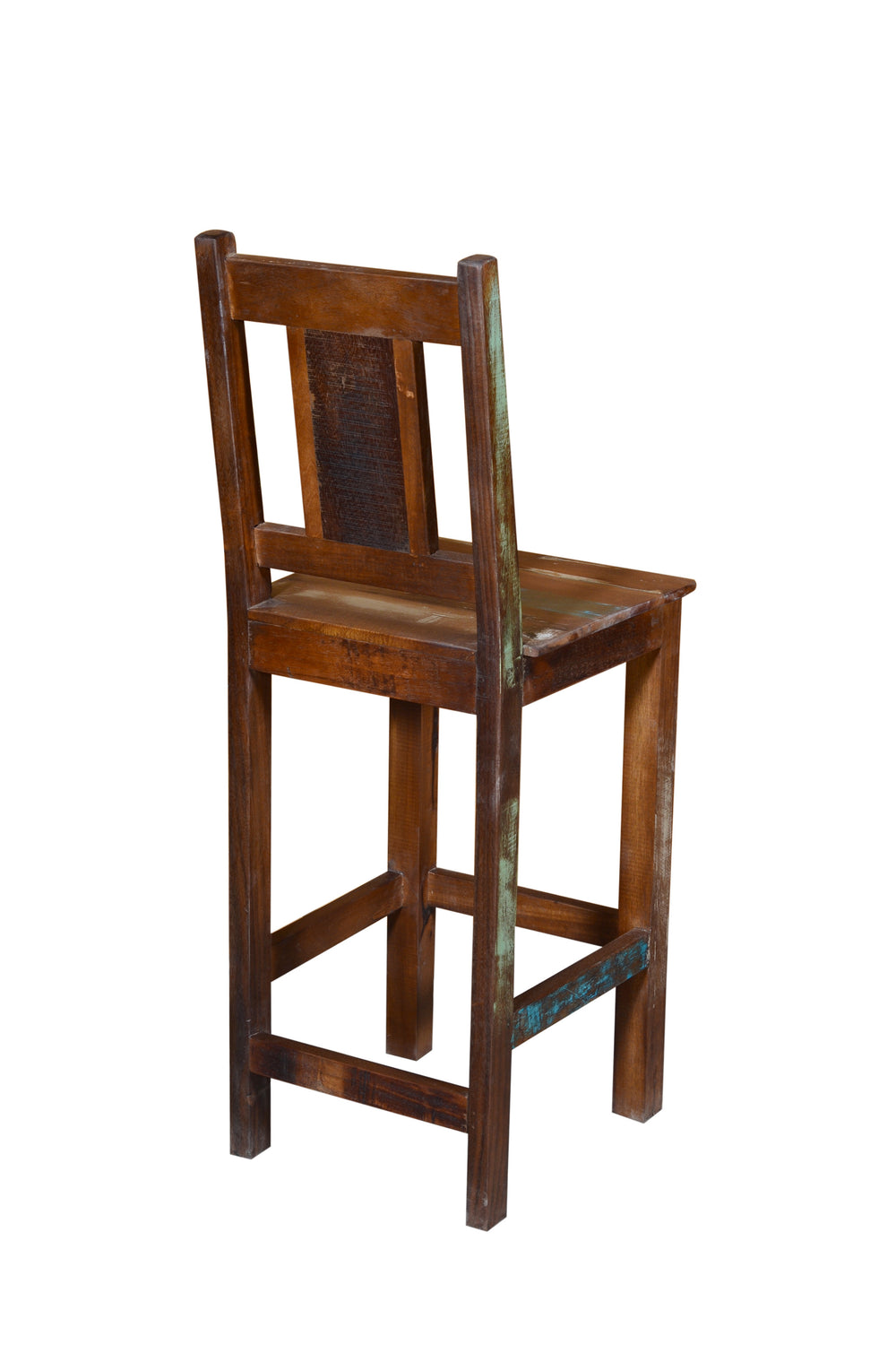 Homeroots 30" Brown Solid Wood Bar Height Bar Chair   488810
