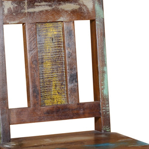 Homeroots 30" Brown Solid Wood Bar Height Bar Chair   488810