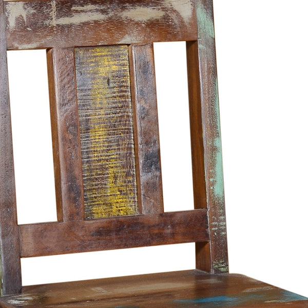 Homeroots 30" Brown Solid Wood Bar Height Bar Chair   488810