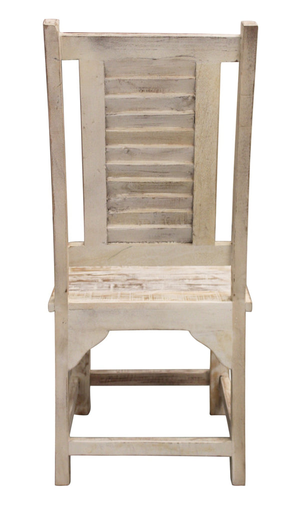 HomeRoots Set of Two Coastal Light Brown Slat Back Dining Chairs - Vintage Style, Ergonomic Comfort & Versatile Use 488816