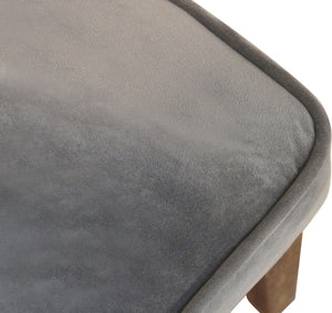 Homeroots Set Of Two Gray And Brown Upholstered Velvet Dining Parsons Chairs  Wood 488817