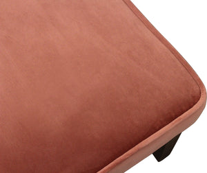 Homeroots Set Of Two Blush And Brown Upholstered Velvet Dining Parsons Chairs   488818