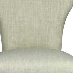 Homeroots Set Of Two Ivory And Brown Upholstered Fabric Dining Parsons Chairs  Wood 488820