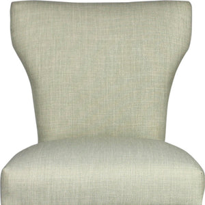 Homeroots Set Of Two Ivory And Brown Upholstered Fabric Dining Parsons Chairs  Wood 488820