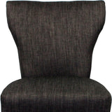 Homeroots Set Of Two Dark Gray And Brown Upholstered Fabric Dining Parsons Chairs  Wood 488821