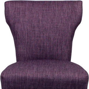 Homeroots Set Of Two Purple And Brown Upholstered Fabric Dining Parsons Chairs  Wood 488822