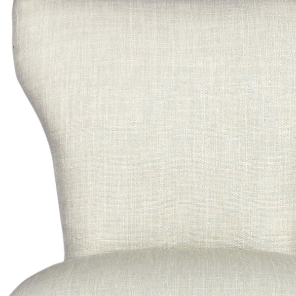HomeRoots Set of Two Elegant Ivory Upholstered Parsons Chairs with Natural Wood Legs for Stylish Dining Decor 488823
