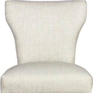 HomeRoots Set of Two Elegant Ivory Upholstered Parsons Chairs with Natural Wood Legs for Stylish Dining Decor 488823