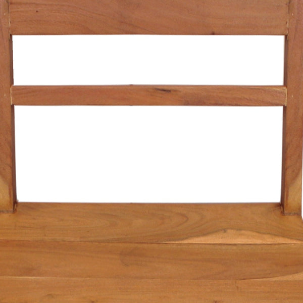 Homeroots Set Of Two Natural Wood Ladder Back Dining Side Chairs  Wood 488824