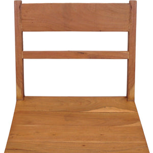 Homeroots Set Of Two Natural Wood Ladder Back Dining Side Chairs  Wood 488824