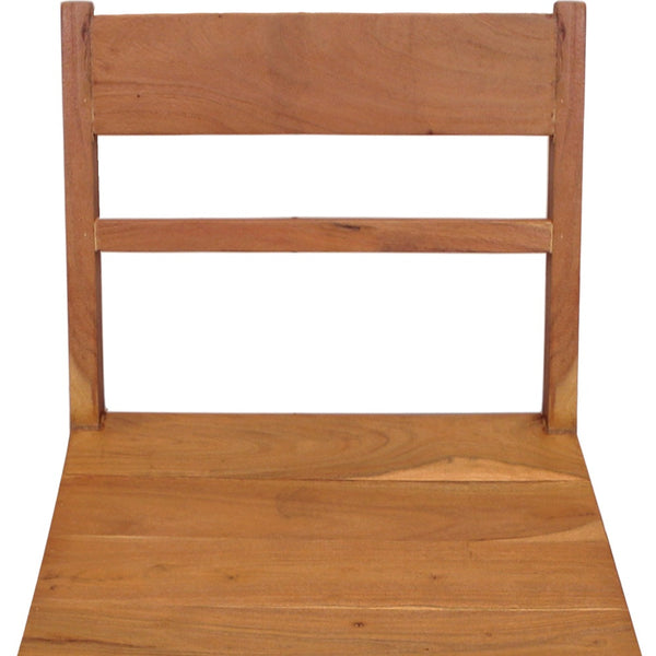 Homeroots Set Of Two Natural Wood Ladder Back Dining Side Chairs  Wood 488824