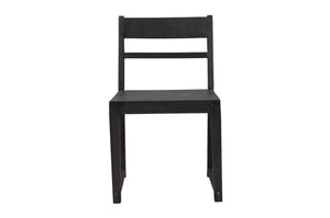 Homeroots Set Of Two Dark Gray Wood Ladder Back Dining Side Chairs  Wood 488827