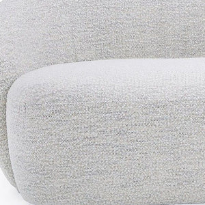 Homeroots 90" Off White Fabric Sofa With Black Legs   488843