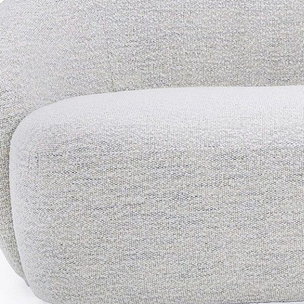 Homeroots 90" Off White Fabric Sofa With Black Legs   488843