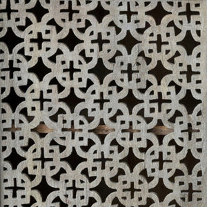 Homeroots 55" Gray Solid Wood Cabinet Enclosed Storage Worn Tv Stand  Solid Wood 488848