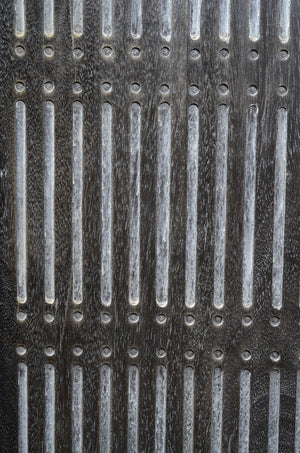 Homeroots 54" Brown Solid Wood Distressed Pedestal Console Table   488854