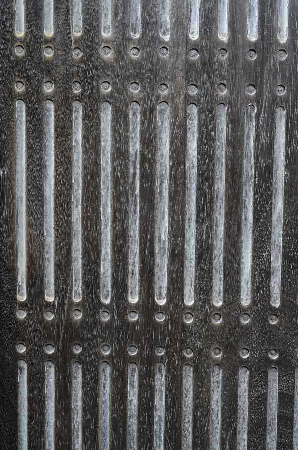 Homeroots 54" Brown Solid Wood Distressed Pedestal Console Table   488854