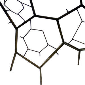 Homeroots 51" Black Stone Abstract Console Table   488856