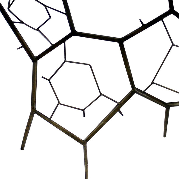 Homeroots 51" Black Stone Abstract Console Table   488856